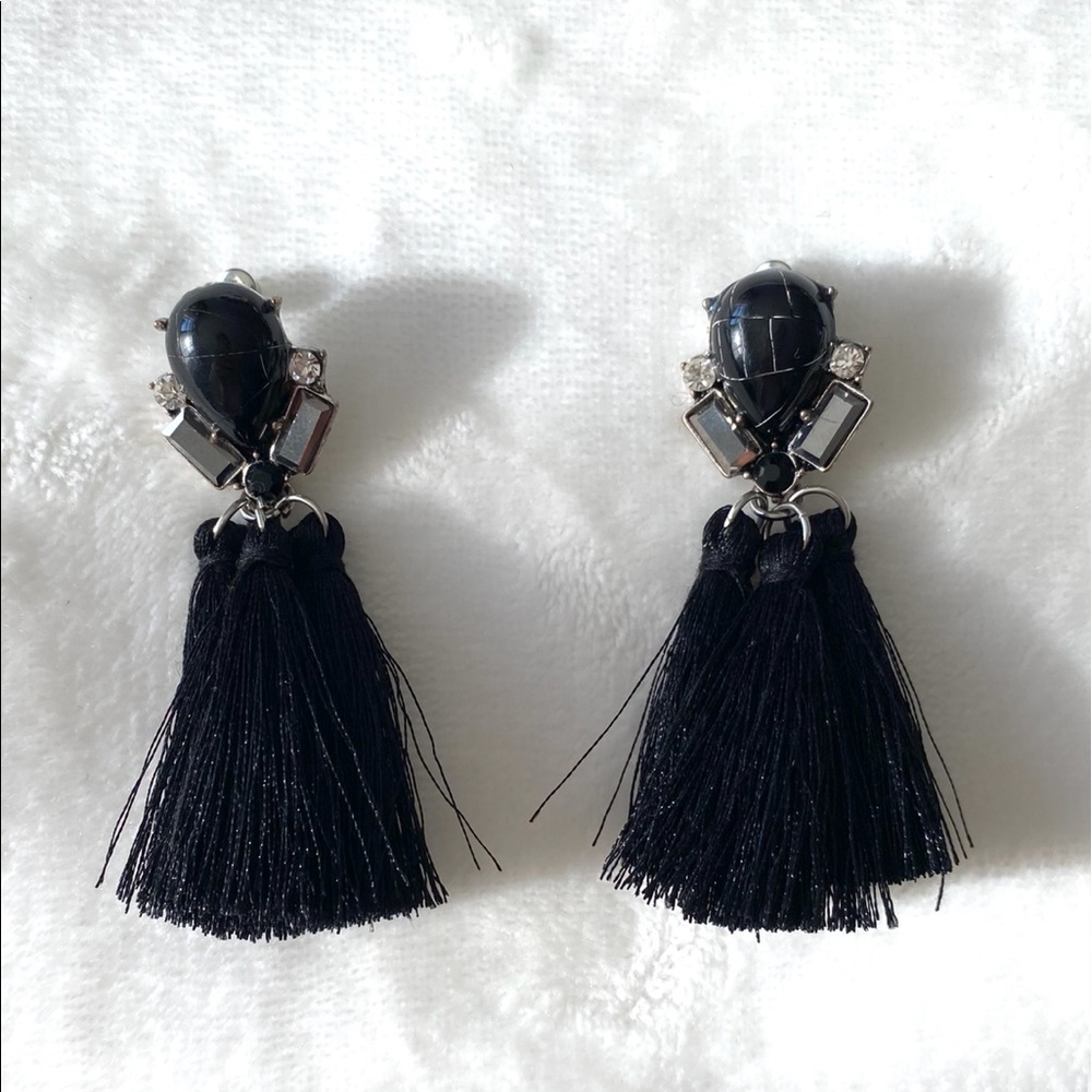 Black Tassel Earrings